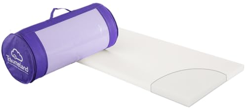 Träumeland Reisebettmatratze Kindermatratze 60x120 cm | Babymatratze | Schaumstoffmatratze für Reisebett Babybett Kinderbett | Bettmatratze Reisematratze waschbarem Bezug & Tragetasche