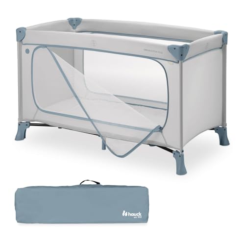 hauck Reisebett Baby mit XL Spielöffnung, Dream N Play Plus Dusty Blue