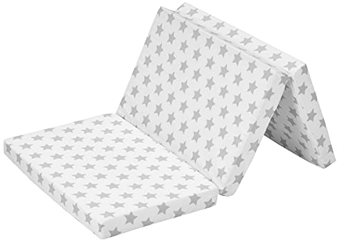 Alvi Reisebettmatratze 60x120cm faltbar | Faltmatratze mit Tragetasche | Dicke Matratze 6 cm | Klappmatratze | Bezug abnehmbar | Kern aus Kaltschaum